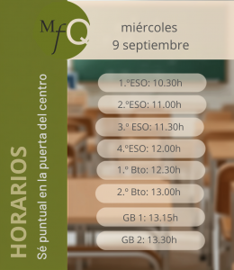 Vueltas a las clases (2026-2027)